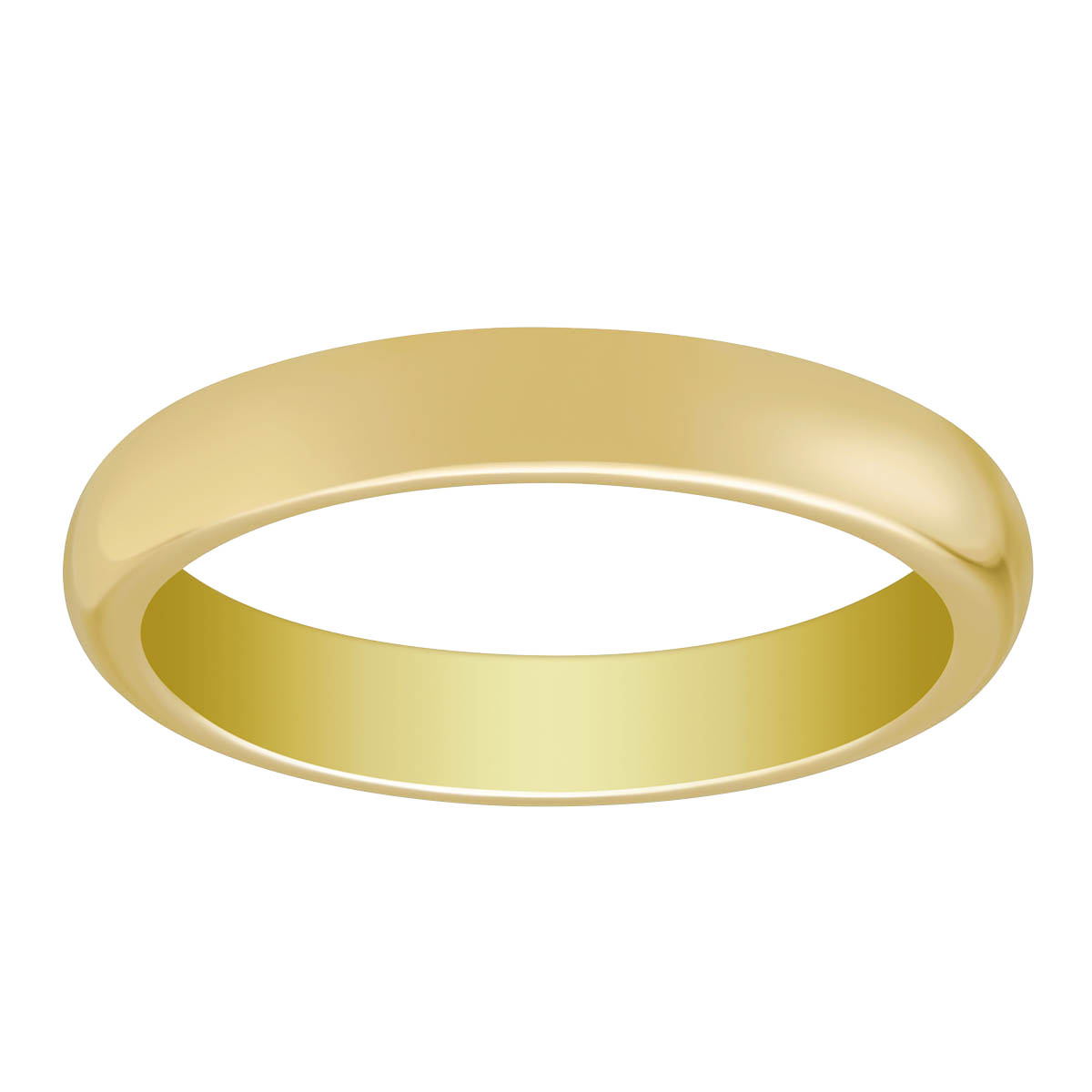 Yellow Gold Wedding Band, 3mm