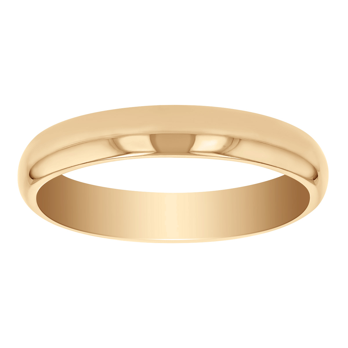 Rose Gold Comfort Fit 3 mm Wedding Band, Size 6
