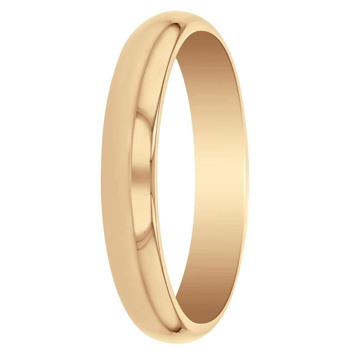 Rose Gold Comfort Fit 3 mm Wedding Band, Size 6