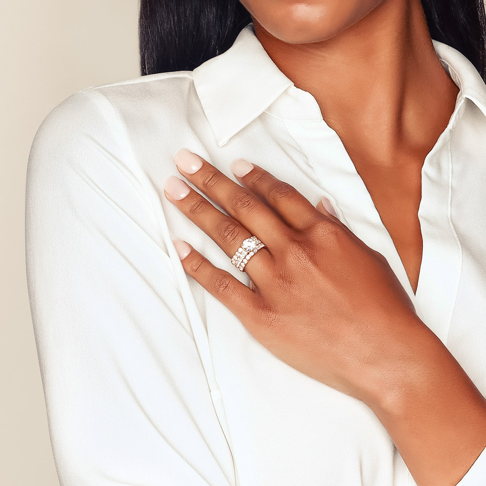 18K Gold Diamond Flush Fit 3/4 cttw Engagement Ring Setting