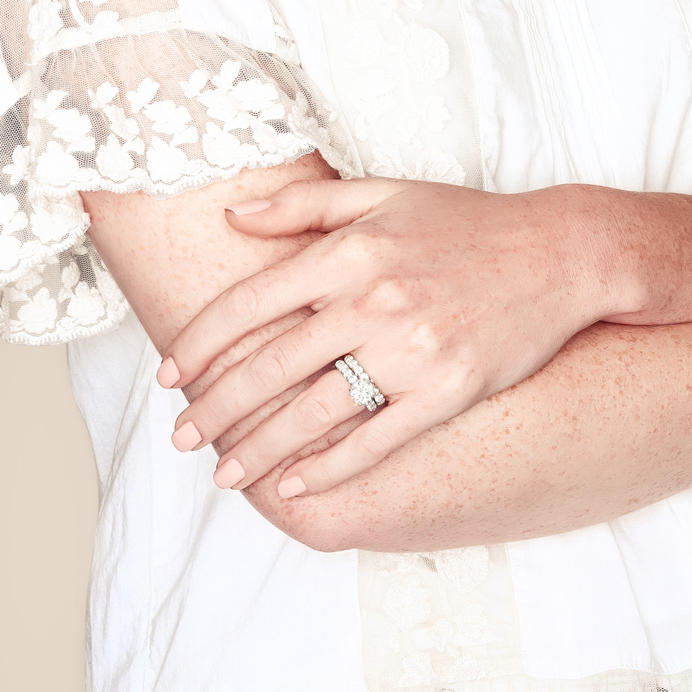 18K Gold Diamond Flush Fit .90 cttw Engagement Ring Setting