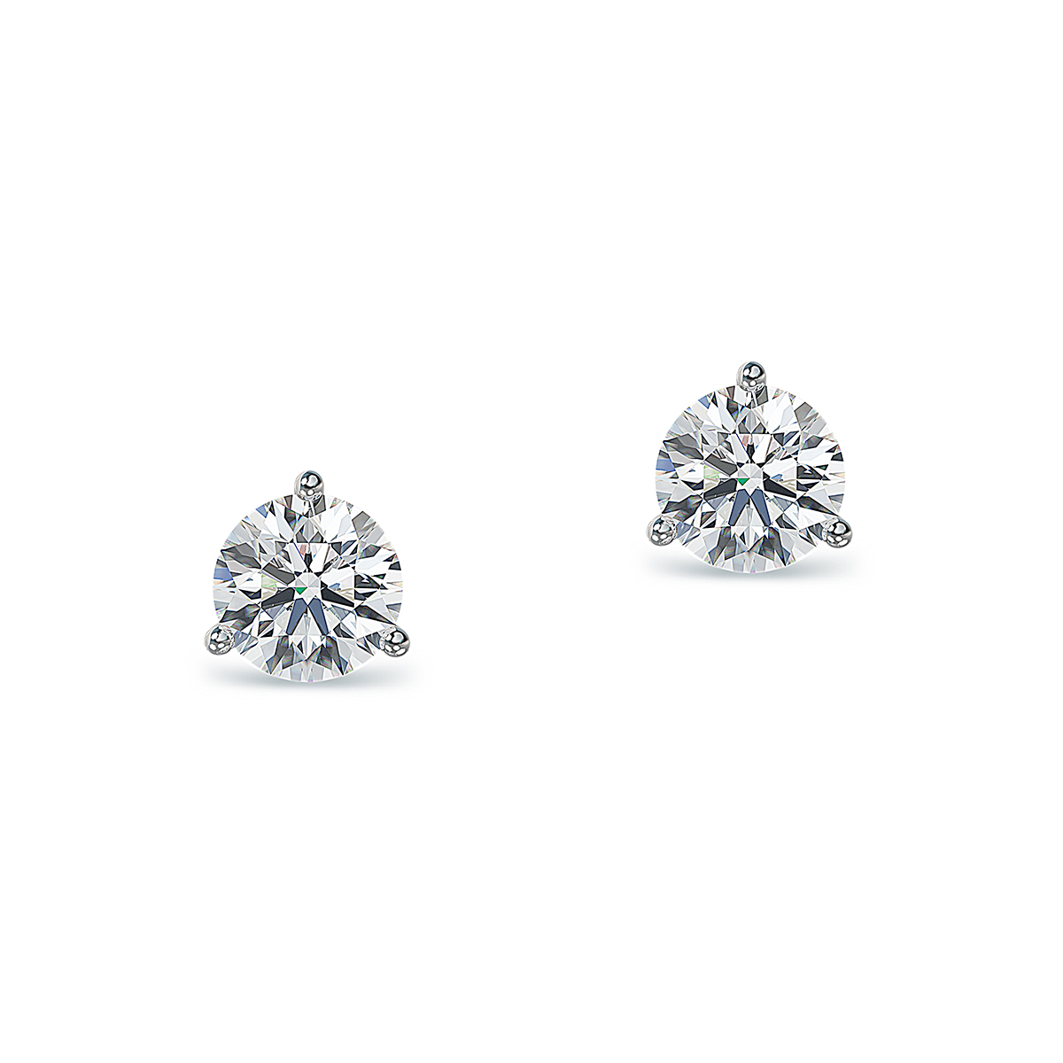 ALTR Lab Grown Round Diamond Stud Earrings in White Gold, 1.29 cttw