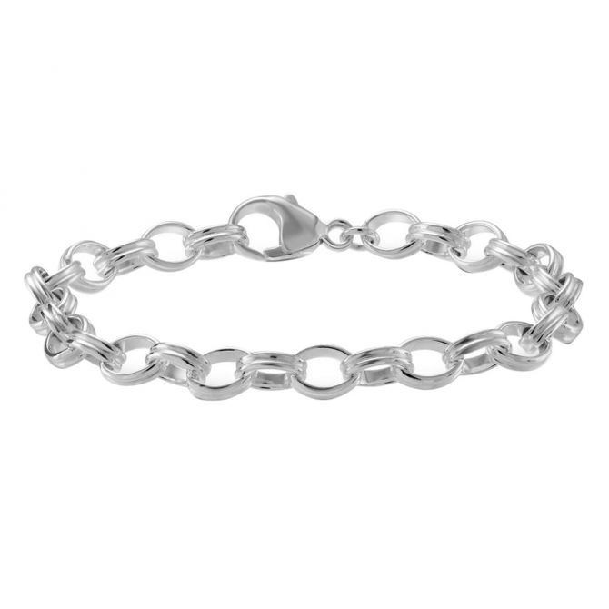 Sterling Silver Ribbed Cable Link Bracelet 7 1 2 Borsheims