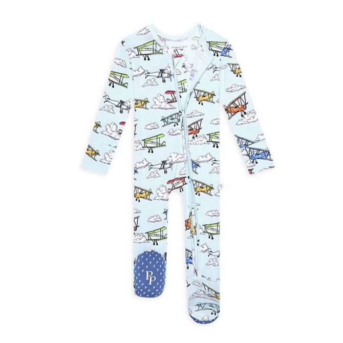 Posh Peanut Flyer Footie Zippered One Piece, 0-3M
