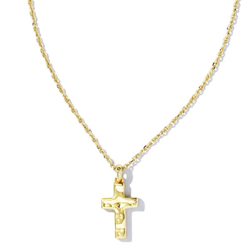 Kendra Scott Cross Pendant Necklace in Yellow Gold Plated