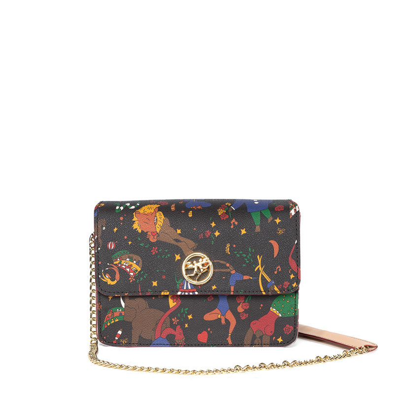 Piero Guidi Tracollina Magic Circus Brown Crossbody, Small