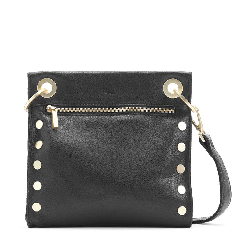 Hammitt Tony Medium Bag, Black with Brushed Gold Hardware