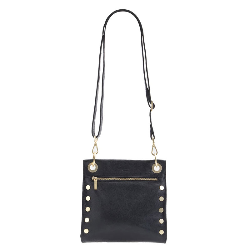 Hammitt Tony Medium Bag, Black with Brushed Gold Hardware