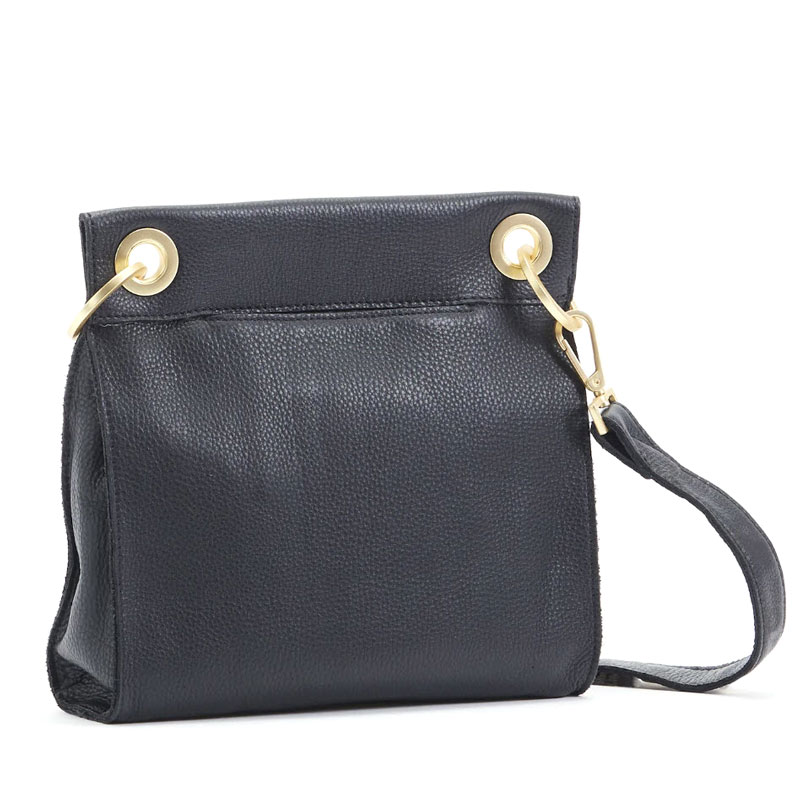 Hammitt Tony Medium Bag, Black with Brushed Gold Hardware