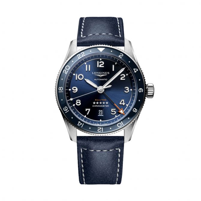 Longines Spirit Zulu Time 42mm Men's Watch, Sunray Blue Dial