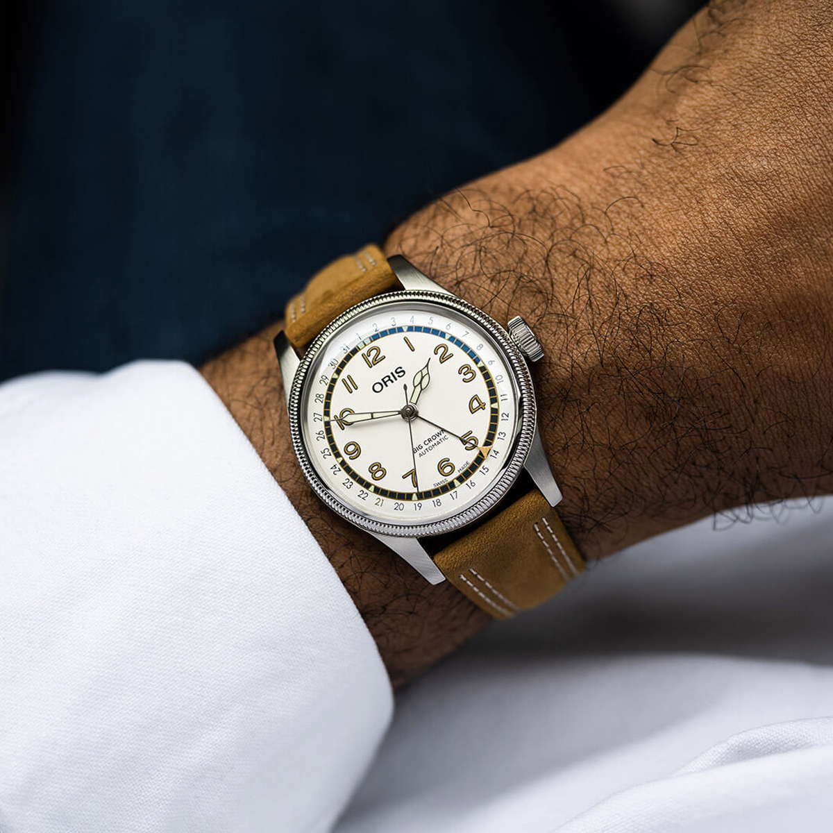 Oris Roberto Clemente Limited Edition 40mm Watch, White Dial
