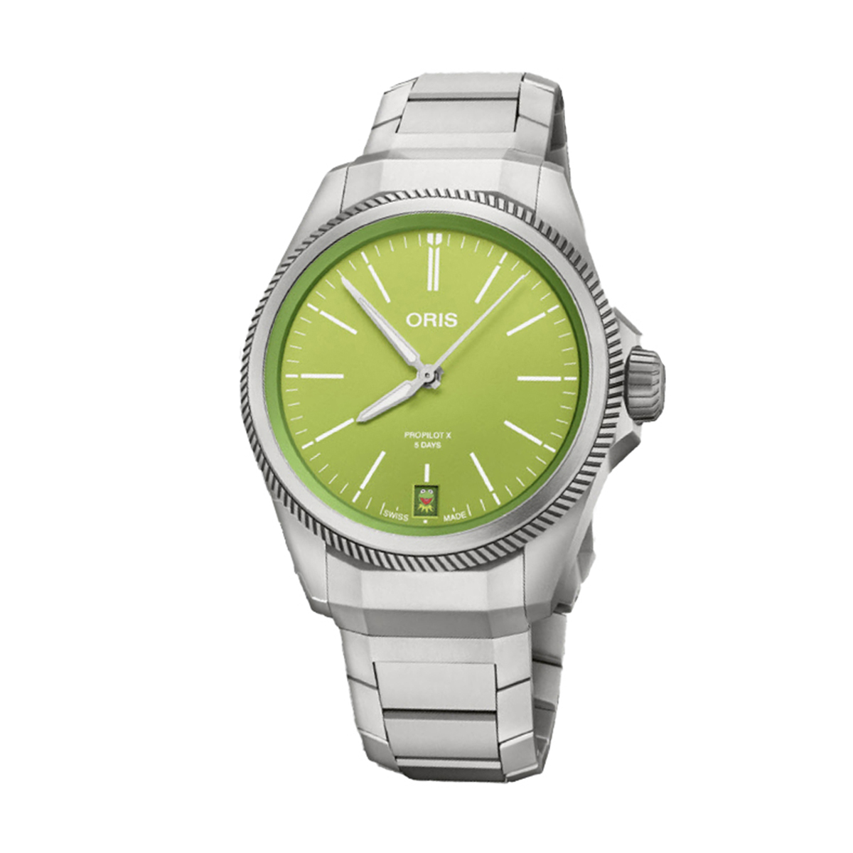 Oris ProPilot x Kermit Edition 39mm Watch, Green Dial