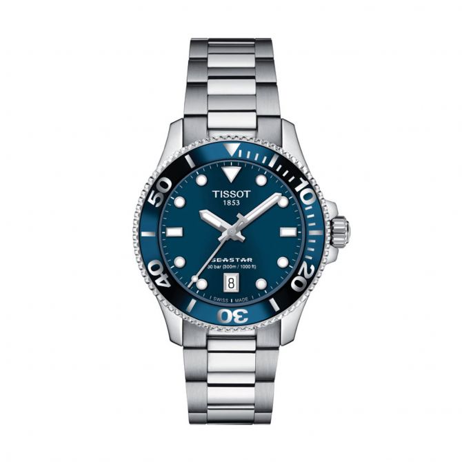 Tissot Seastar 1000 36mm Diver Watch, Blue Dial