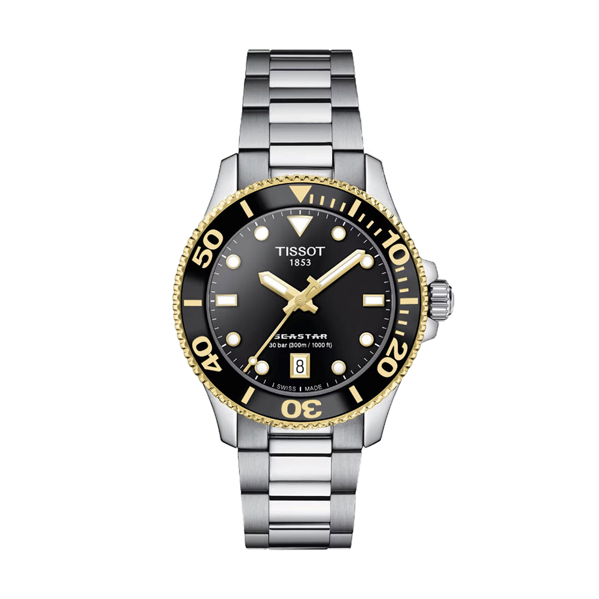 Tissot Seastar 1000 36mm Men's Watch, Black Dial
