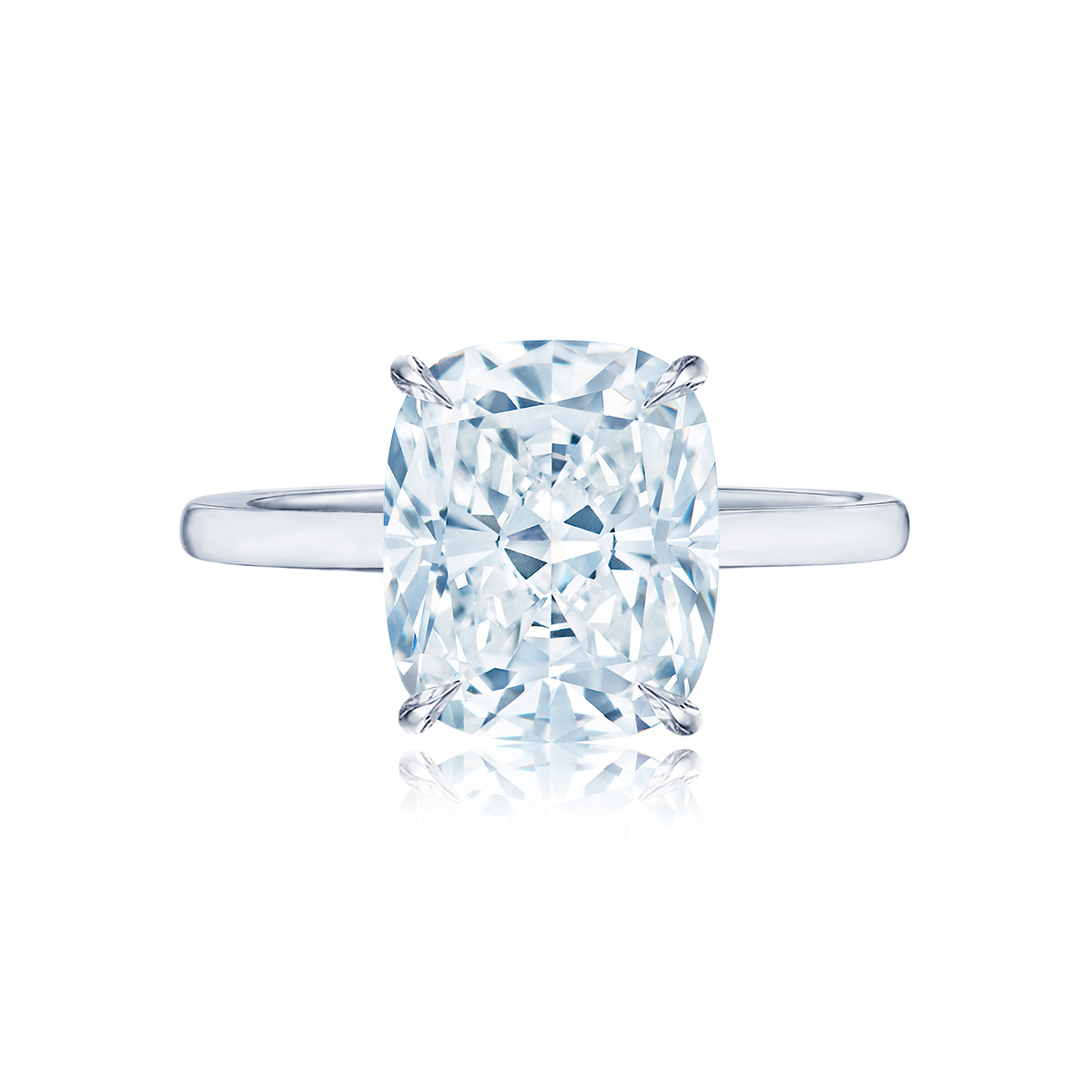 Kwiat Cushion Diamond Solitaire Engagement Ring in Platinum, 1.54 ct