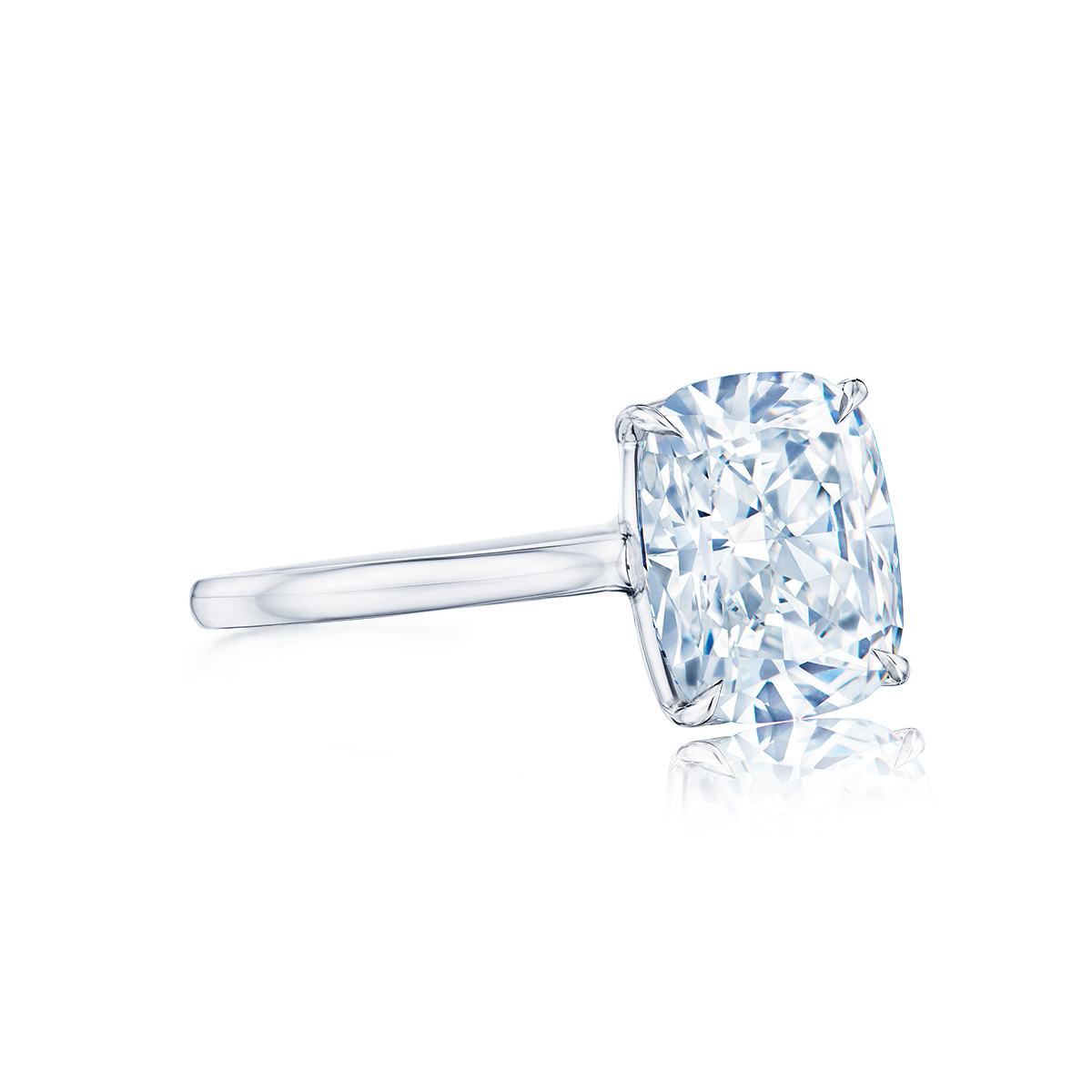 Kwiat Cushion Diamond Solitaire Engagement Ring in Platinum, 1.54 ct