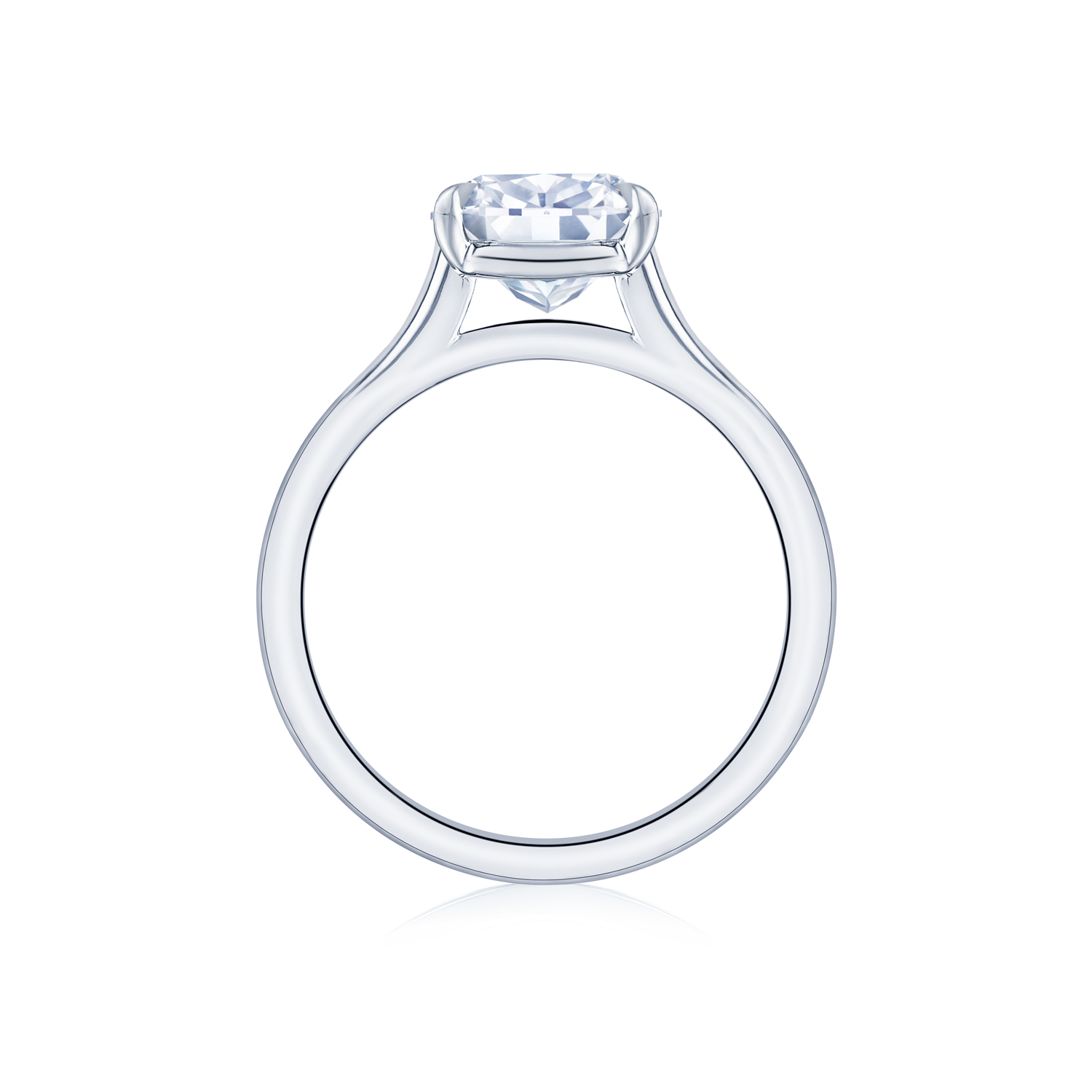 Kwiat Cushion Diamond Solitaire Engagement Ring in Platinum, 1.54 ct