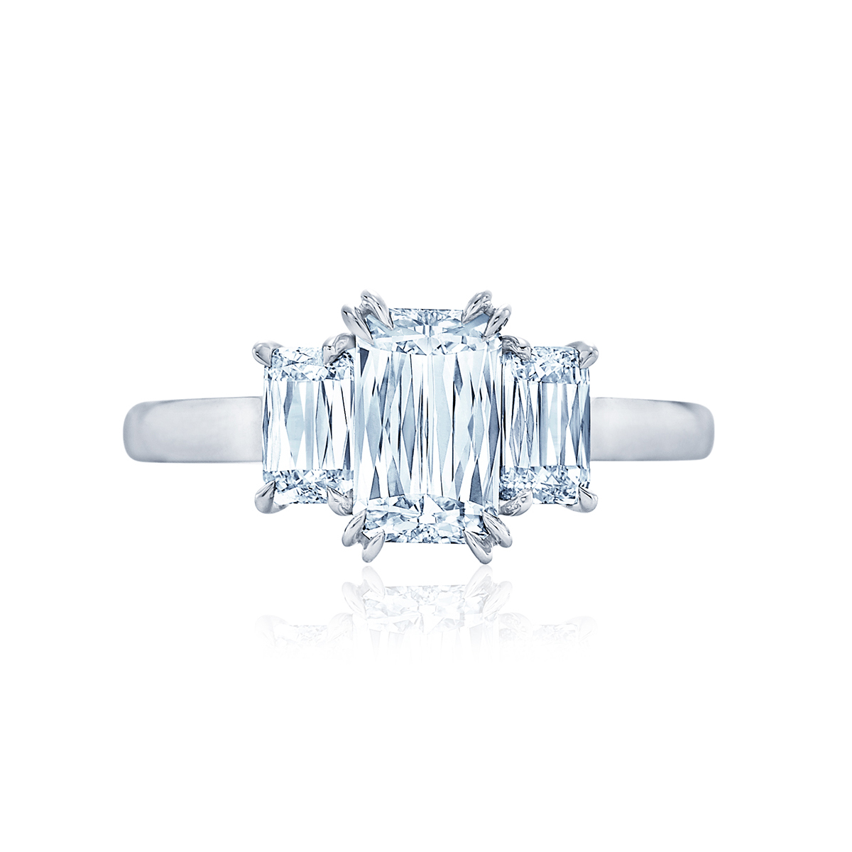 Kwiat Ashoka Diamond 3 Stone Engagement Ring in Platinum