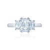 Kwiat Ashoka Diamond 3 Stone Engagement Ring in Platinum