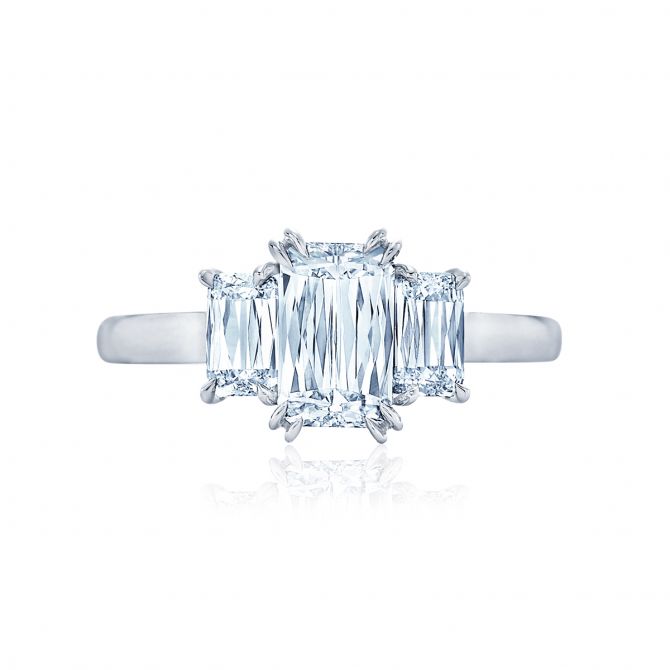 Kwiat Ashoka Diamond 3 Stone Engagement Ring in Platinum
