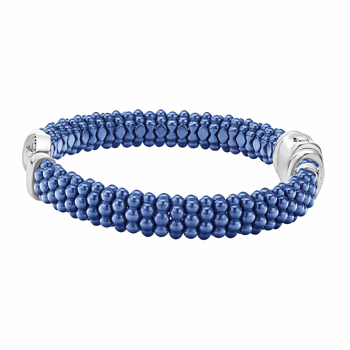 LAGOS Blue Caviar Ceramic Diamond Circle Bracelet, 9 mm, Size 7