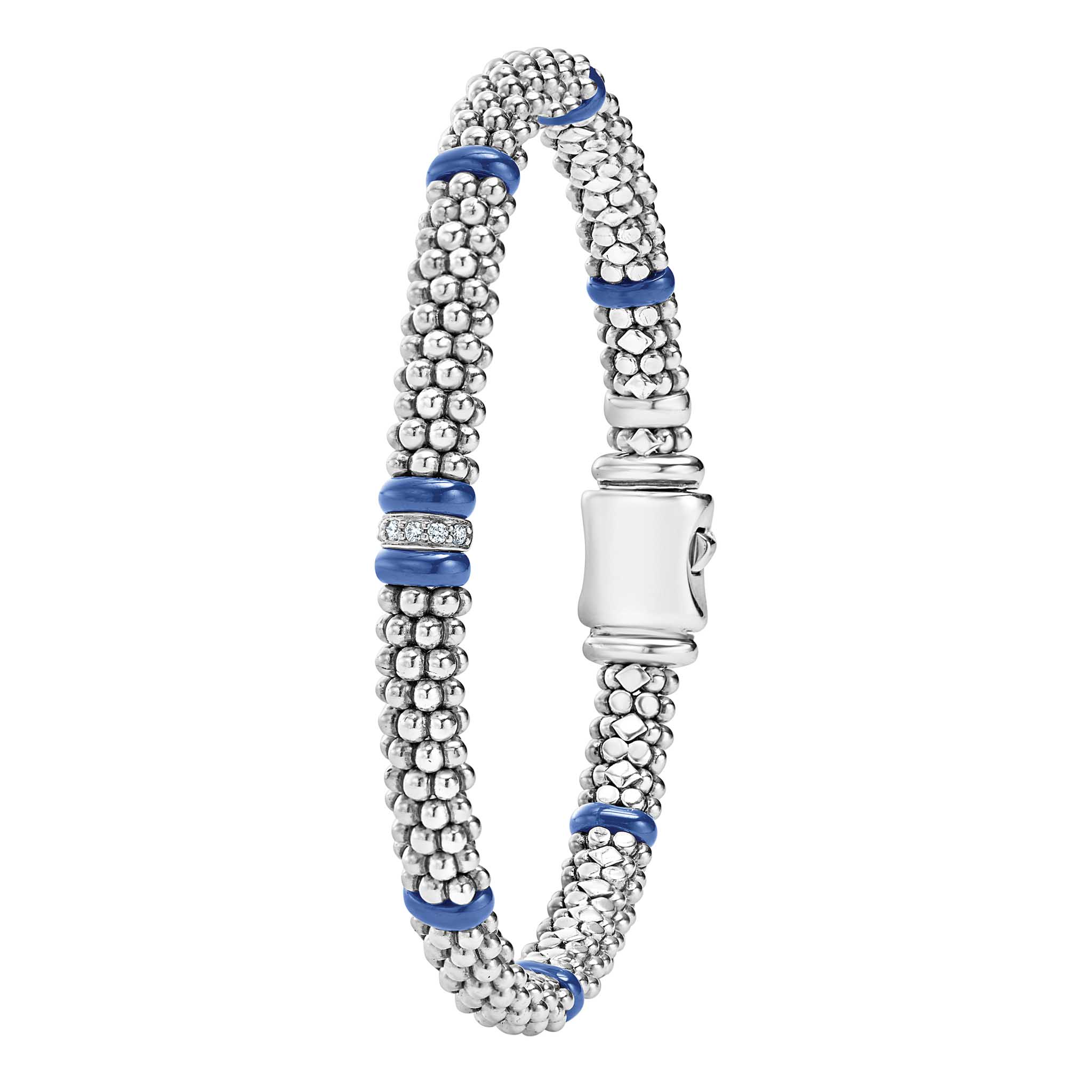 LAGOS Blue Caviar Single Station Diamond Caviar Bracelet, 6 mm, Size 7