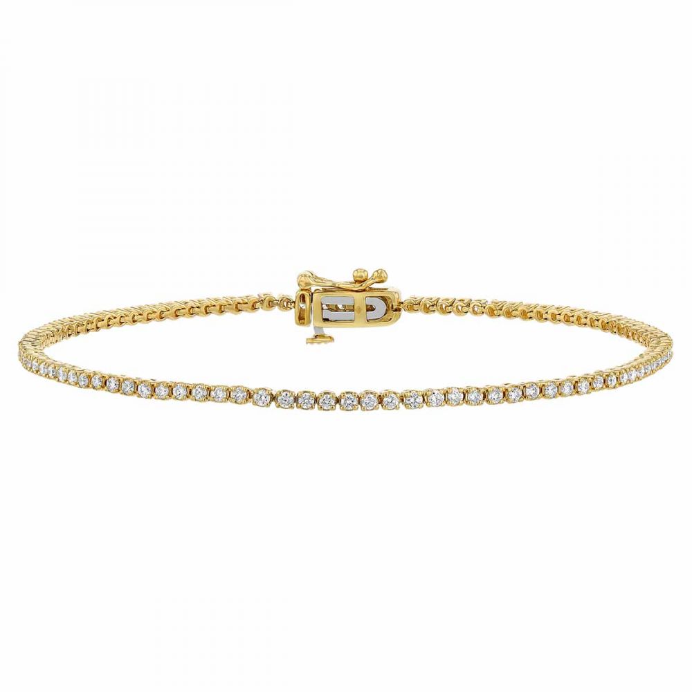 Borsheims Signature Collection Diamond Tennis Bracelet in 14K Gold, 1 cttw, 7