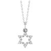 Diamond Star of David Pendant Necklace in White Gold