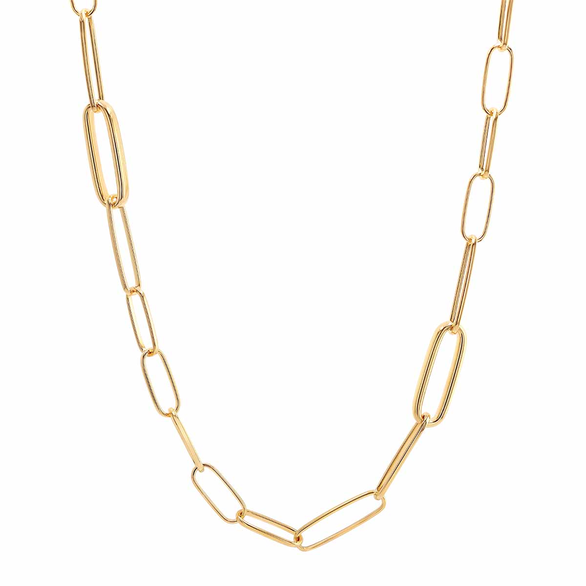 Pesavento Yellow Gold Vermeil Paperclip Link Chain Necklace, 32
