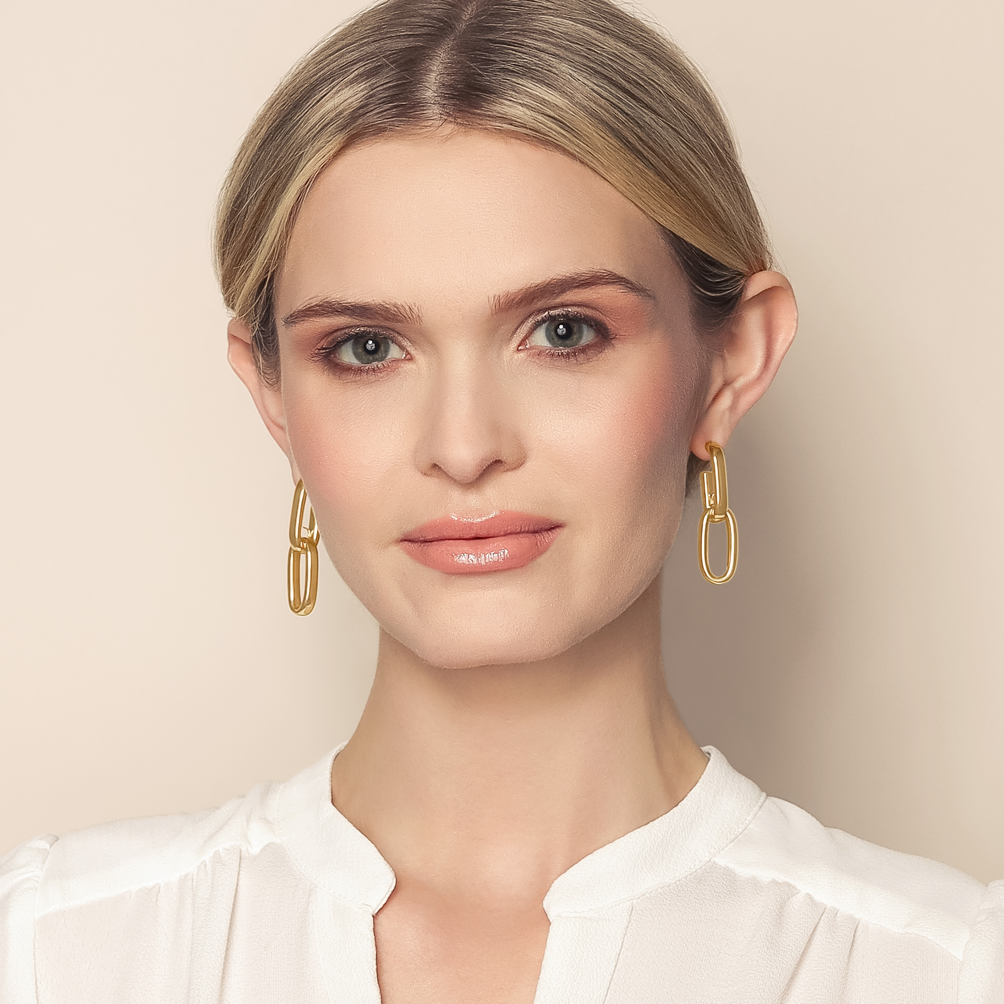 Pesavento Yellow Gold Vermeil Link Dangle Earrings