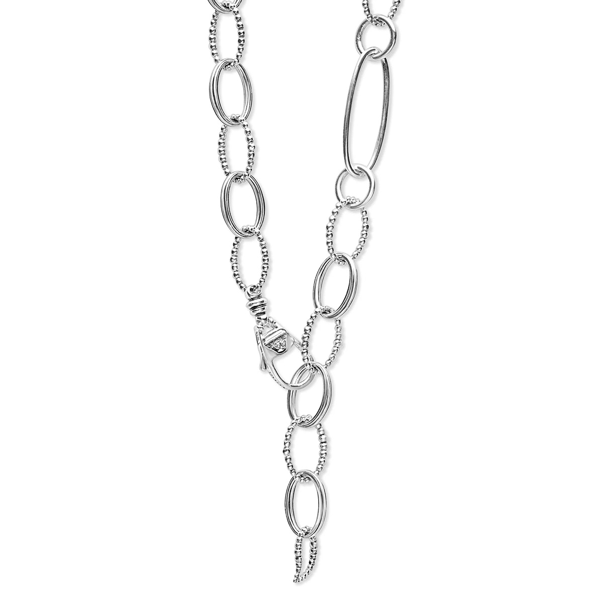 LAGOS Signature Caviar Sterling Silver Link Necklace, 20