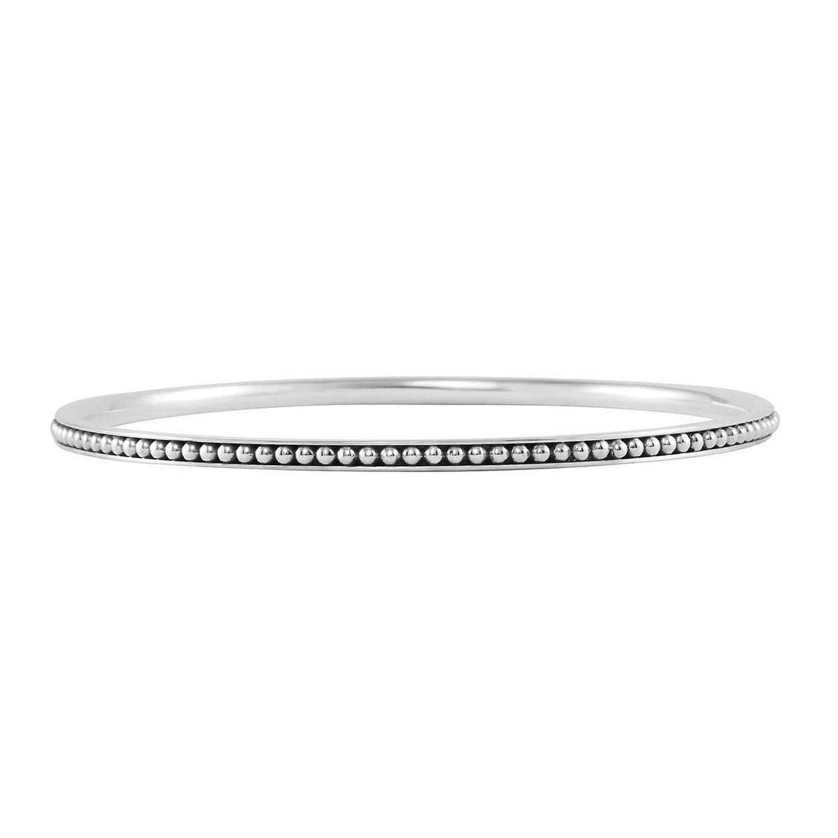 LAGOS Signature Caviar Beaded Bangle in Sterling Silver, Size L