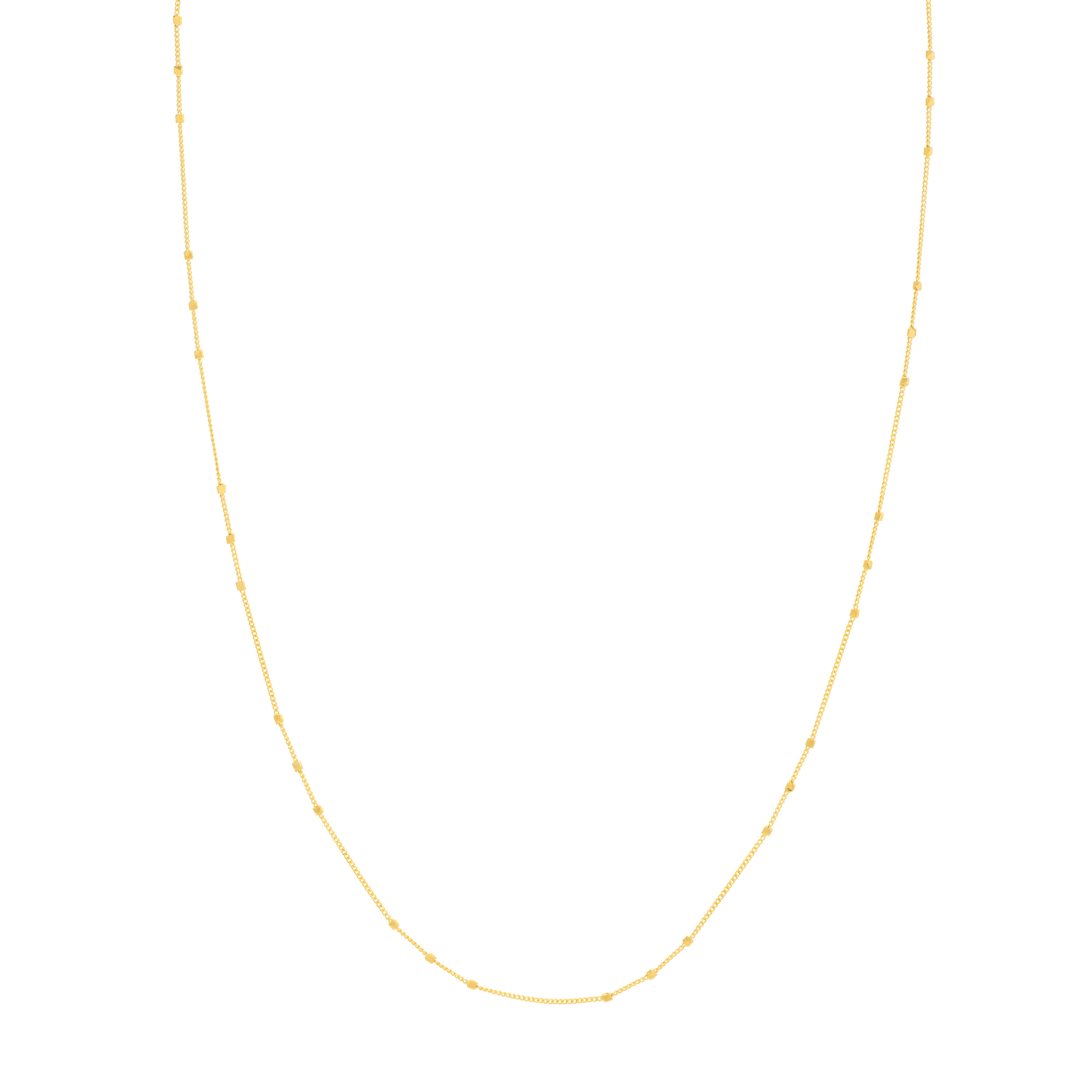 Yellow Gold 1.35 mm Triple Cube Saturn Chain, 20