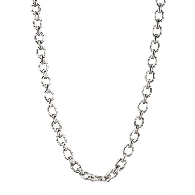 Monica Rich Kosann Audrey Sterling Silver Link Charm Necklace, 18"