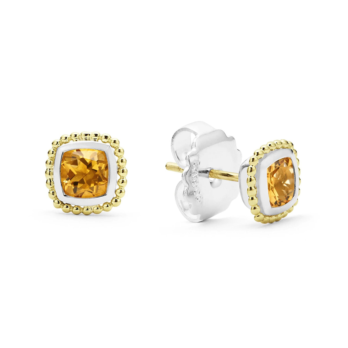 LAGOS Caviar Color Citrine Caviar Stud Earrings
