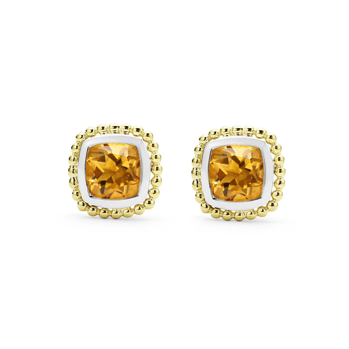 LAGOS Caviar Color Citrine Caviar Stud Earrings