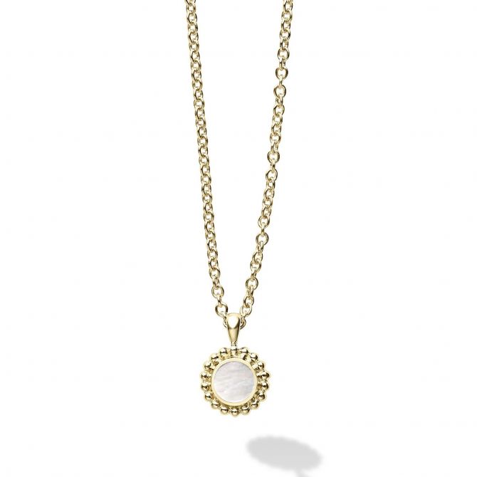 LAGOS Covet Round Mother of Pearl Pendant Necklace, 18"