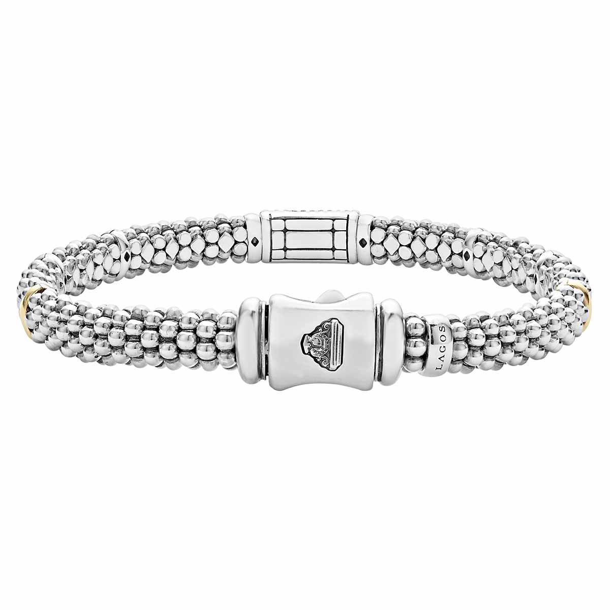 LAGOS Signature Caviar Blue Sapphire Caviar Bracelet, 6 mm, 7