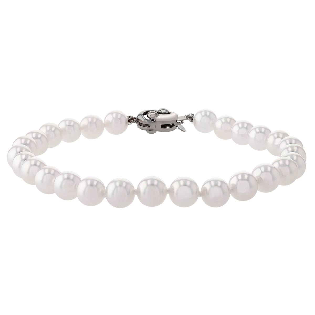 TARA Pearls Cultured Pearl Bracelet in White Gold, 7 mm