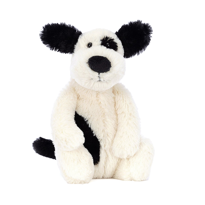 Jellycat Black and White Bashful Puppy, Small