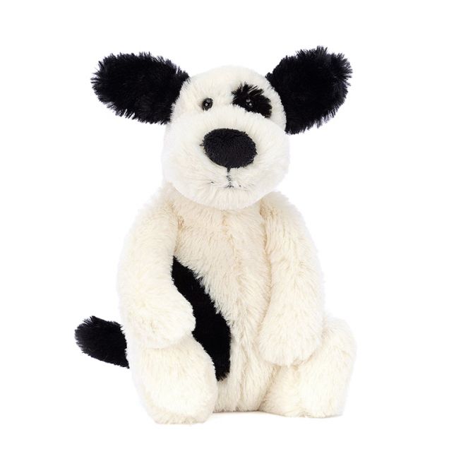 Jellycat Black and White Bashful Puppy, Small