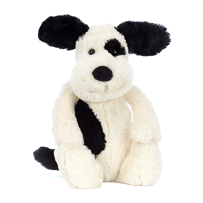 Jellycat Black & Cream Puppy, Medium