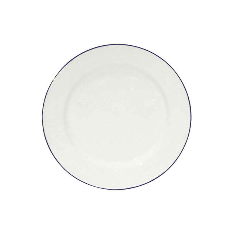 Costa Nova Beja White and Navy Blue Dinner Plate