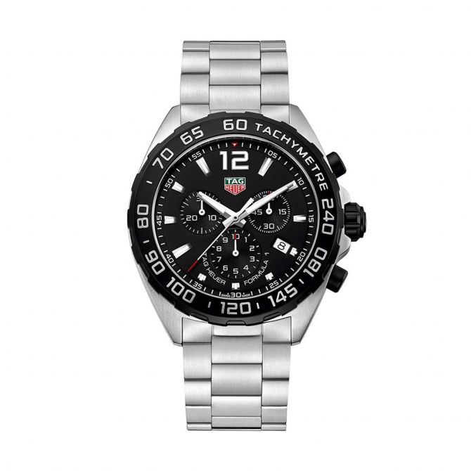 TAG Heuer Formula 1 Quartz Chronograph 43mm Watch, Black Dial