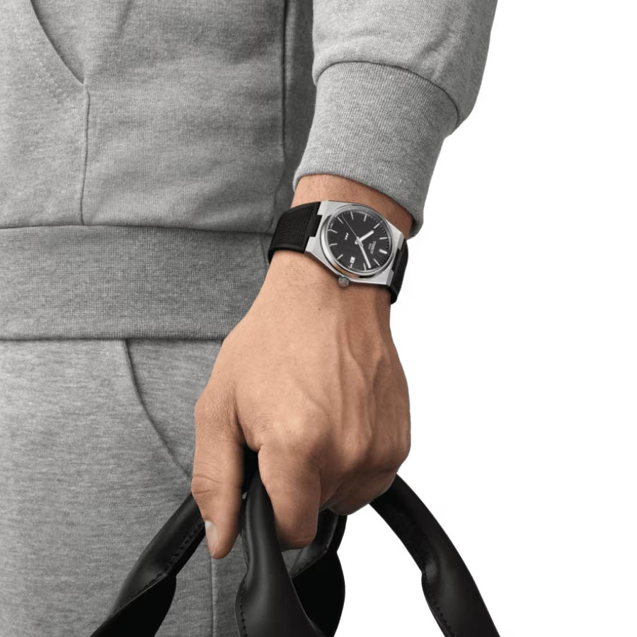 Tissot PRX Quartz 40mm Watch, Black Dial