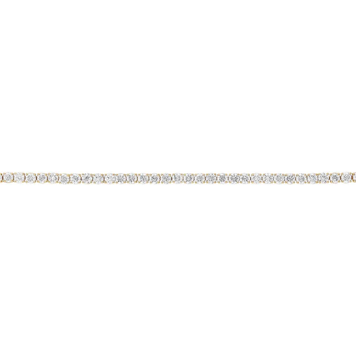 Borsheims Signature Collection Diamond Tennis Bracelet in Yellow Gold, 5.00 cttw, 7
