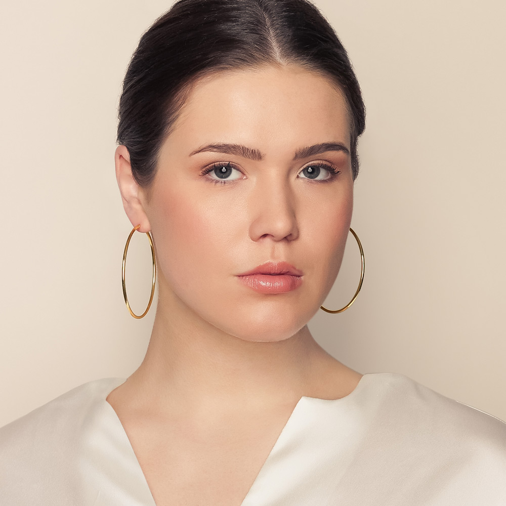 Roberto Coin Perfect Hoops XL Yellow Gold Hoop Earrings, 63 mm