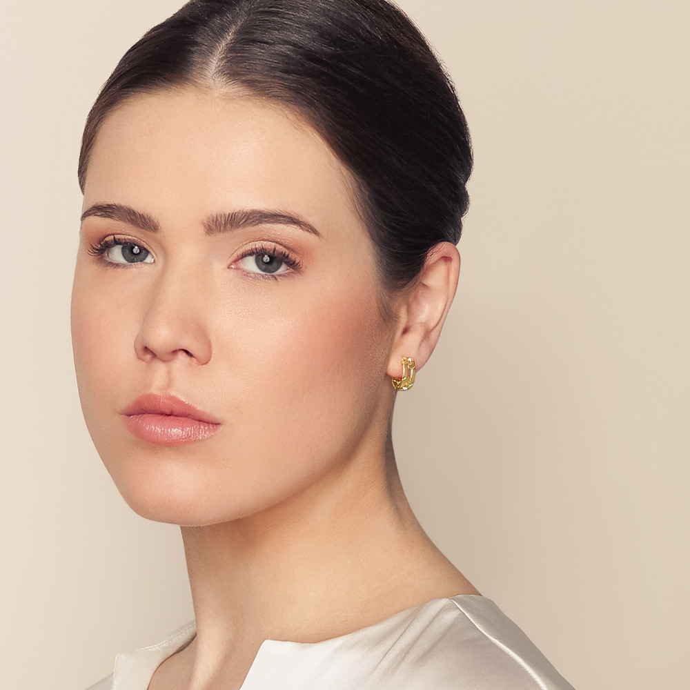 Roberto Coin Navarra Yellow Gold Hoop Earrings, 15 mm