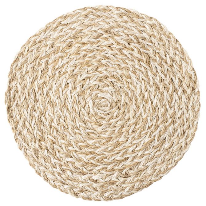 Juliska Woven Straw Placemat, Whitewash