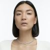 Swarovski Tennis Deluxe Necklace, White in Silver Tone